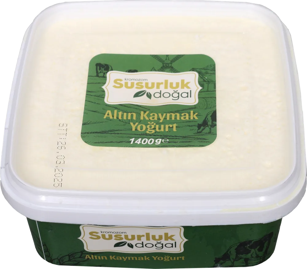 Kromozom Susurluk Altın Kaymak Yoğurt, 1400 g kare kap